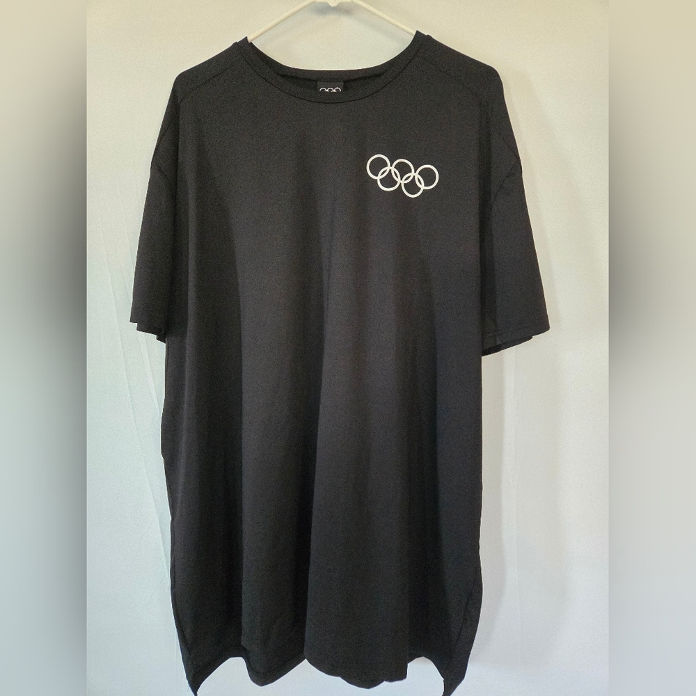 The Olympic Collection Classic Black Men's Tee with Olympic Logo 2Xl